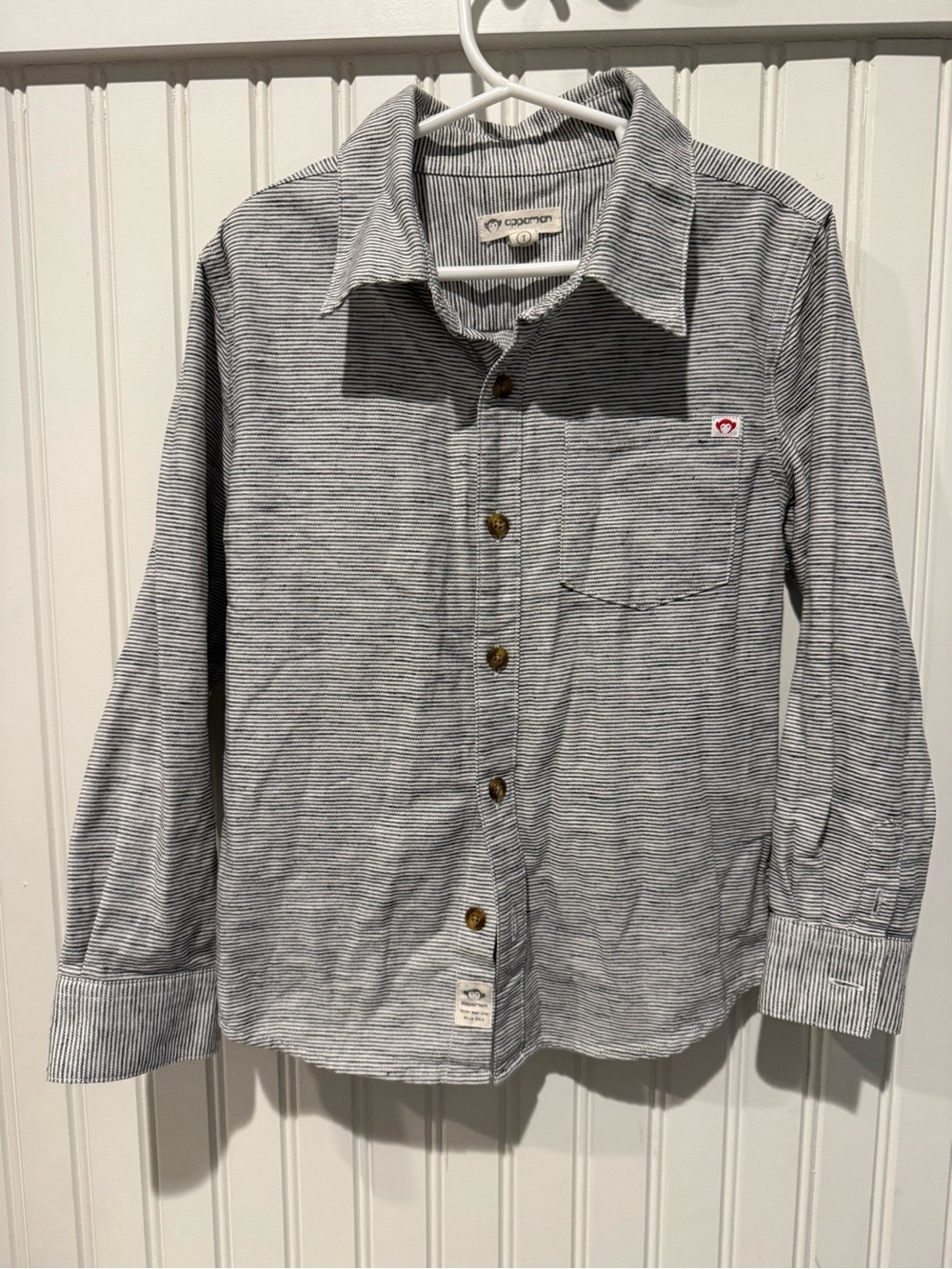 Appaman Gray Stripe Button-Down Shirt